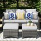 HOMLUX Patio Rattan Sofa Set in Gray, , large