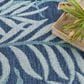 Nourison Garden Oasis Ivory and Navy 4" x 6" Indoor/Outdoor Area Rug, , large