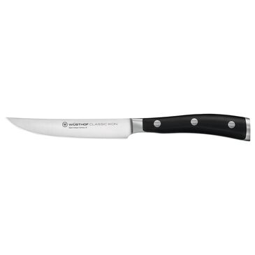 Wusthof Classic Ikon 5" Steak Knife in Stainless Steel and Black, , large