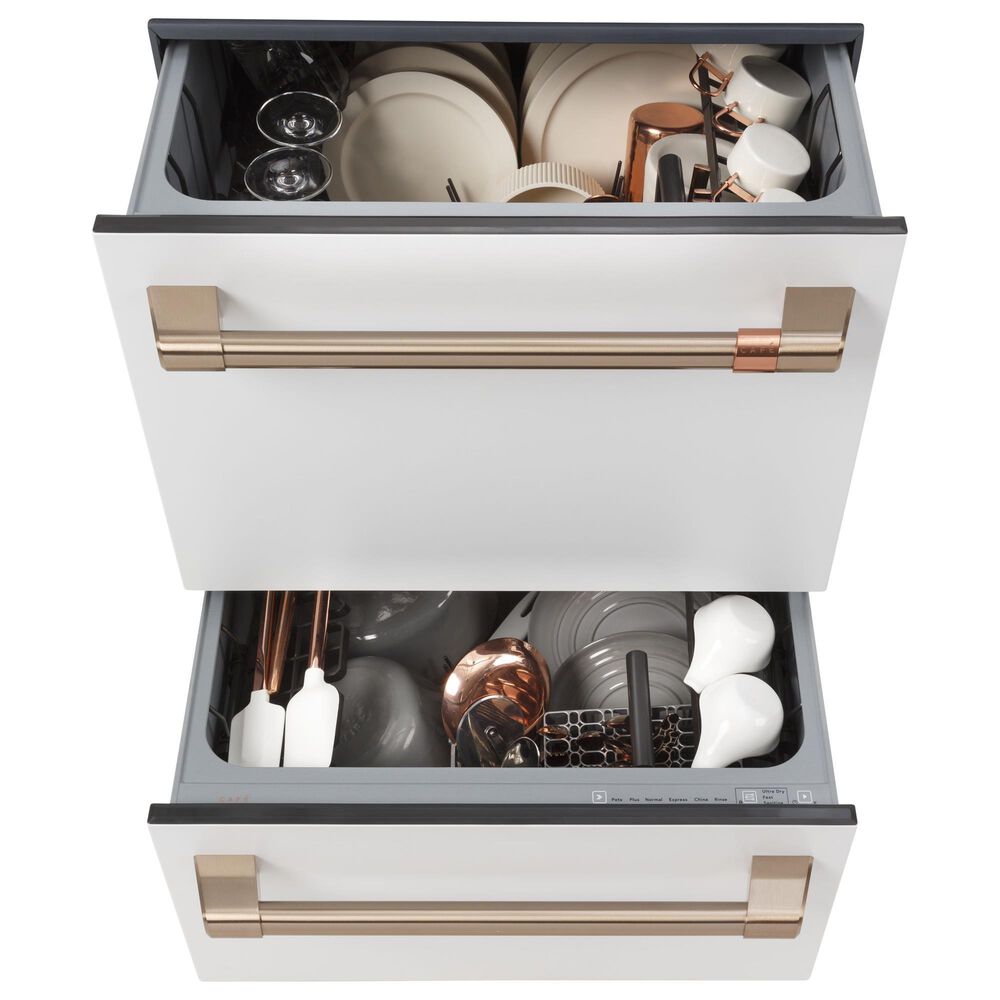 Cafe 24&quot; Double Drawer Dishwasher in Matte White, , large