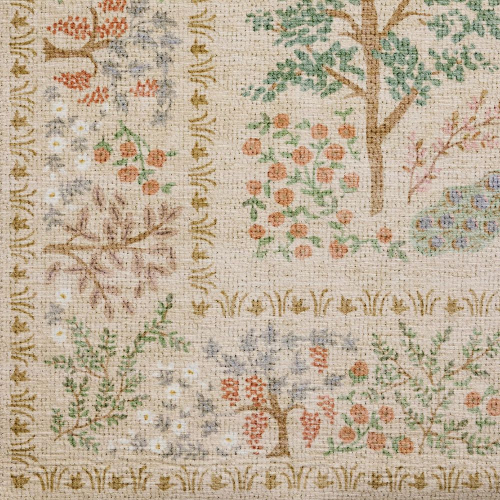 Loloi Canopy Peacock Forest Cream 3&#39;9&quot; x 5&#39;9&quot; Area Rug, , large