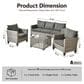 HOMLUX 4-Piece Outdoor Conversation Set with Deep-Seat Sofa in Black, , large