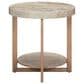 Belle Furnishings Danby End Table in Nutmeg and Alabaster, , large