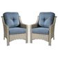 HOMLUX Outdoor Arm Chair in Denim Blue (Set of 2), , large