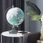 Maple and Jade World Map Educational Geographic Earth Globe in Teal, White and Satin Silver, , large