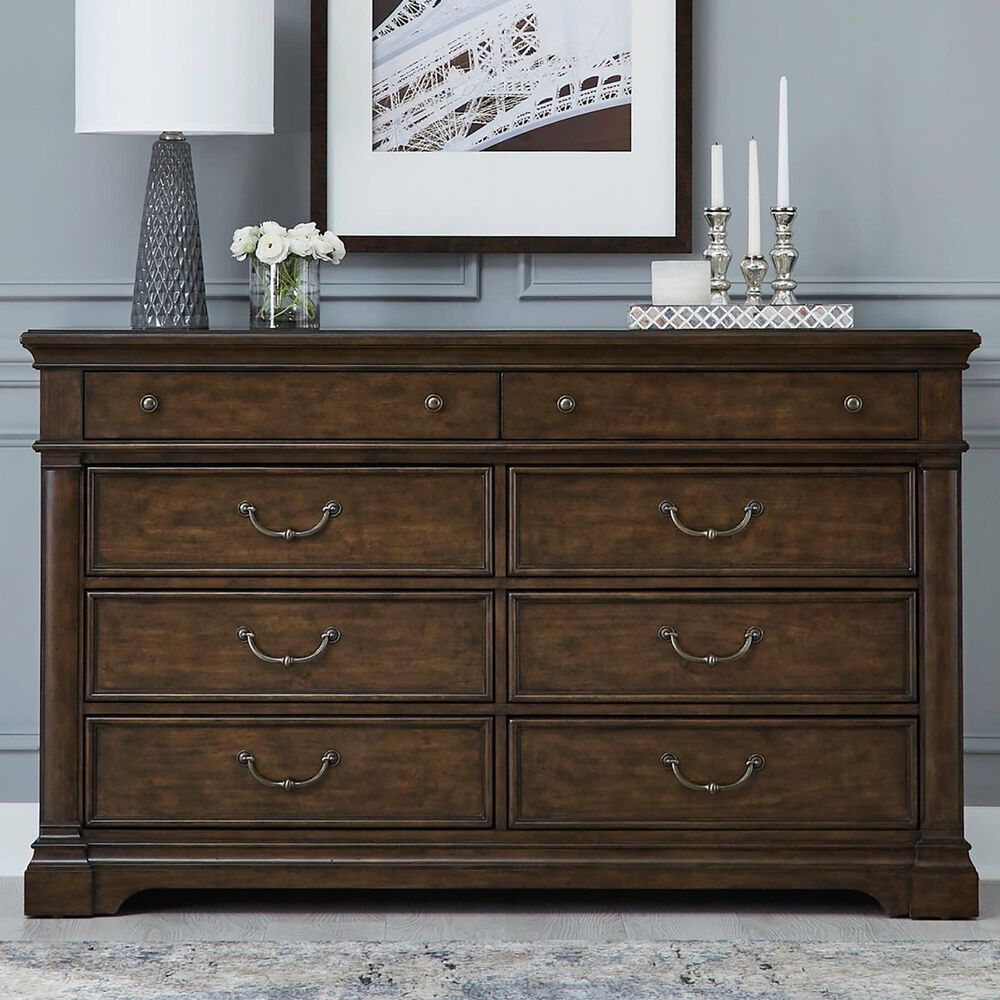 Liberty Furniture Arden Road 8-Drawer Dresser in Satin Cherry, , large