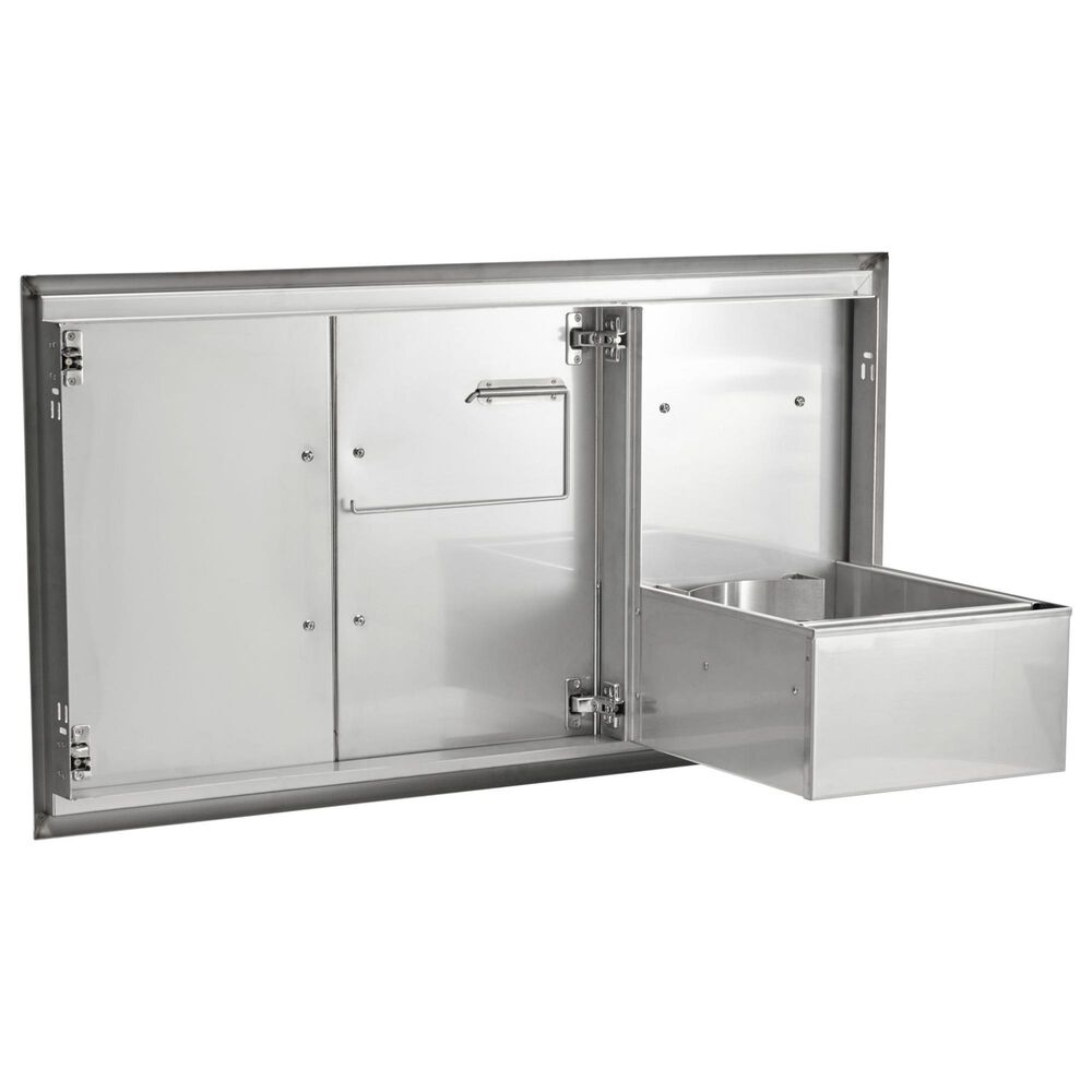 Coyote Outdoor 45&quot; Double Access Doors with Roll Out Trash in Stainless Steel, , large
