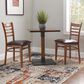 Linon Home Decor Baxter Side Chair with Burgundy Faux Leather Cushion in Dark Honey (Set of 2), , large