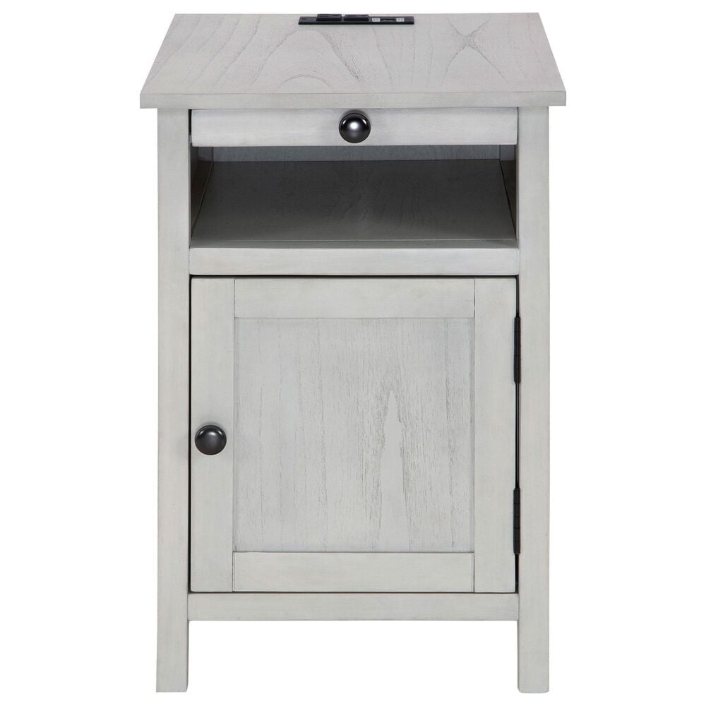 Ashley Treytown Chairside End Table in Whitewashed, , large