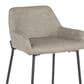 LumiSource Daniella 24" Counter Stool with Grey Upholstery in Black (Set of 2), , large