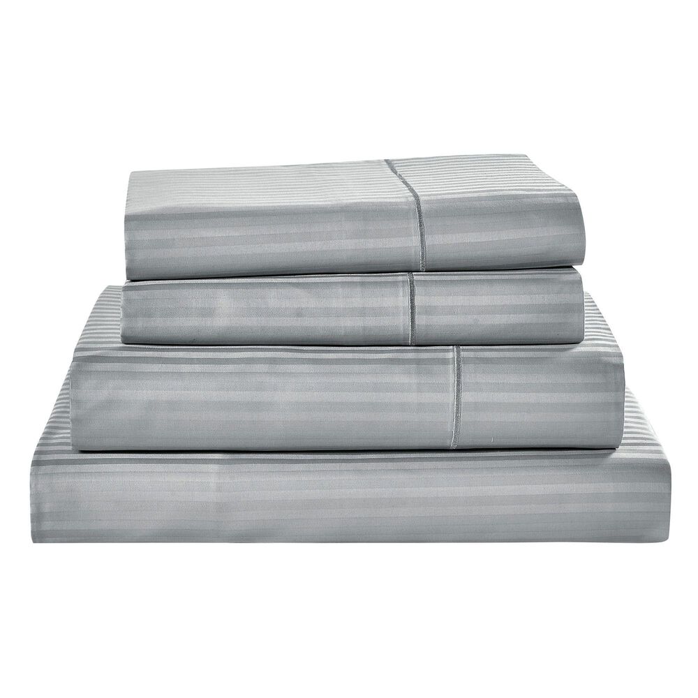 Trade Linker 4-Piece Queen 500 Thread Count Sheet Set in Grey, , large