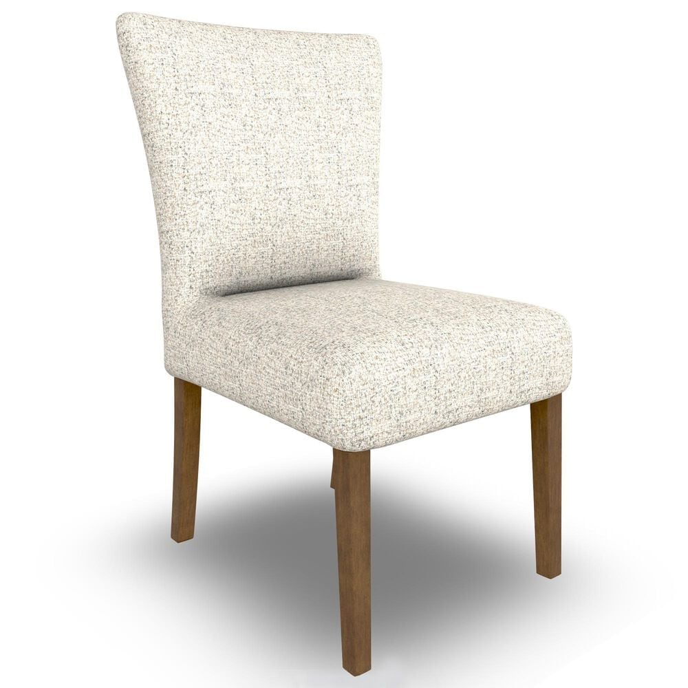 Best Home Furnishings Jazla Side Chair with Quartz Cushion in Dark Walnut, , large