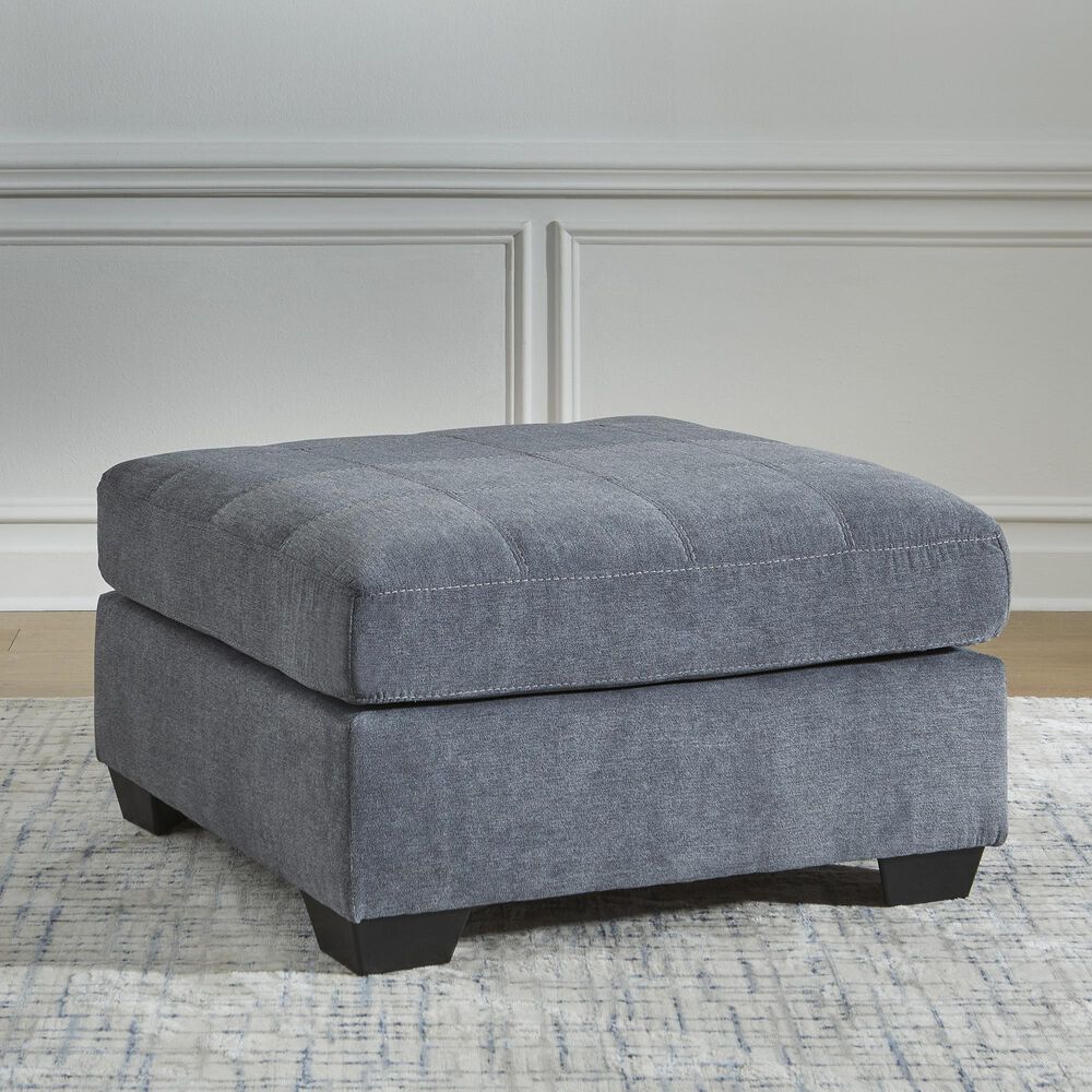 Ashley Marleton Oversized Accent Ottoman in Denim, , large