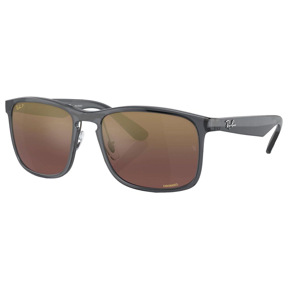 Ray-Ban Chromance Sunglasses with Purple Lenses in Polished Grey, , large