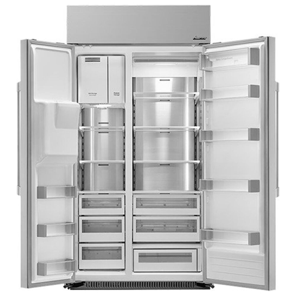 Dacor Heritage 42&quot; Built-In Side-by-Side Refrigerator in Silver Stainless Steel, , large