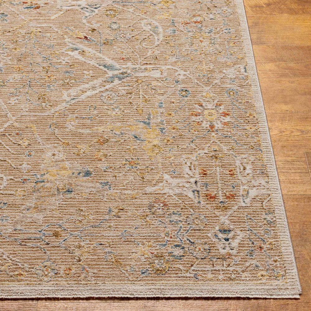Surya Reina Light Brown, Tan, Denim, Rust, Olive, Light Gray, Cream and Mustard 6'7" x 9'6" Area Rug, , large