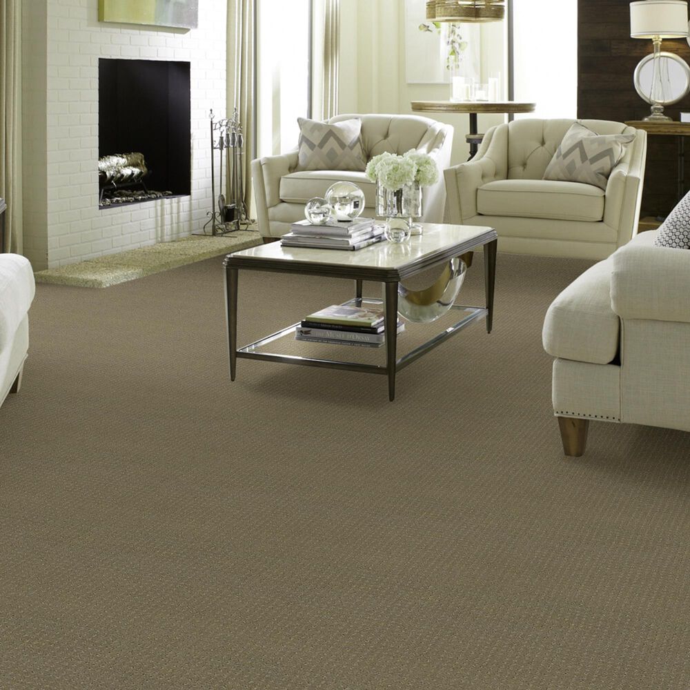 Shaw Detailed Elegance Patterned Carpet in Rocky Coast, , large