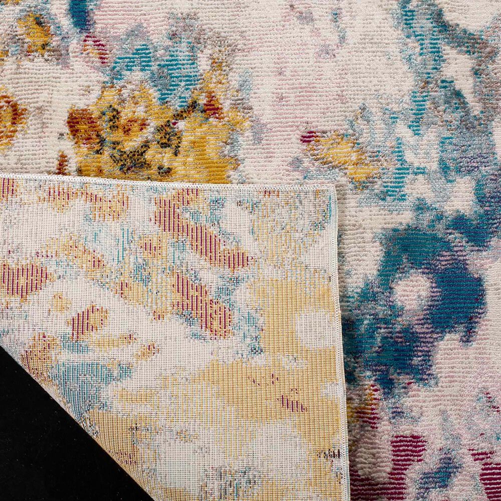 Safavieh Aria 2&#39; x 8&#39; Cream and Dark Teal Runner, , large
