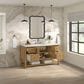 James Martin Vanities Breckenridge 60" Single Bathroom Vanity in Light Natural Oak with 3 cm White Zeus Quartz Top and Rectangular Sink, , large