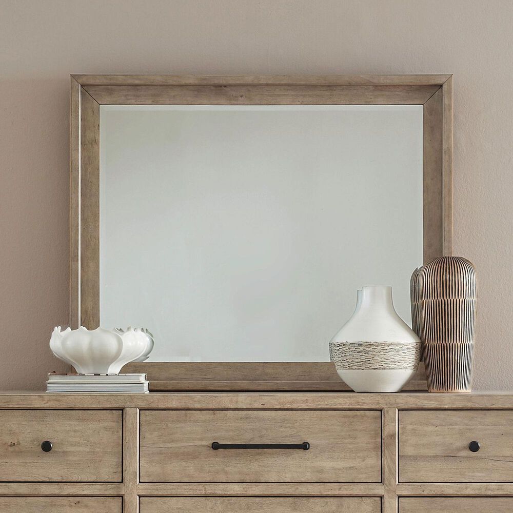 Belle Furnishings Proximity Place Landscape Dresser Mirror in Barley Buff, , large