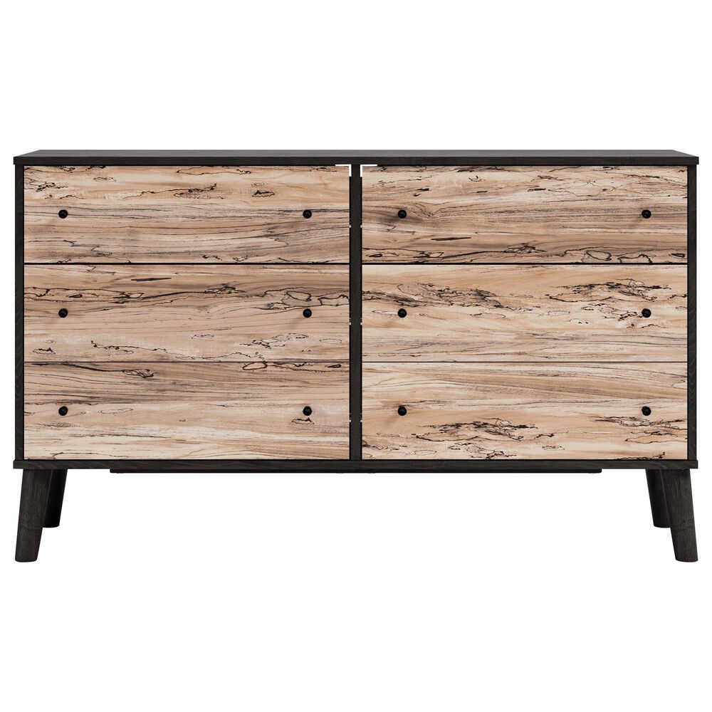 Ashley Piperton 6-Drawer Dresser in Brown and Dark Charcoal, , large