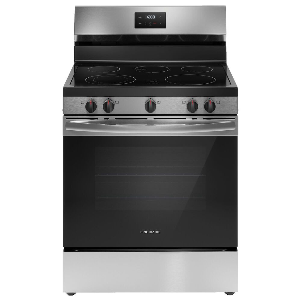 Frigidaire 4-Piece Kitchen Package with 25.6 Cu. Ft. 36" Standard Depth Refrigerator, 30" Electric Range, 1.8 Cu. Ft. Over-The-Range Microwave, 24 in. Built-In Dishwasher in Stainless Steel, , large