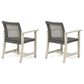 Hearth and Haven Hampton Outdoor Dining Chair in Black and Light Grey (Set of 2), , large