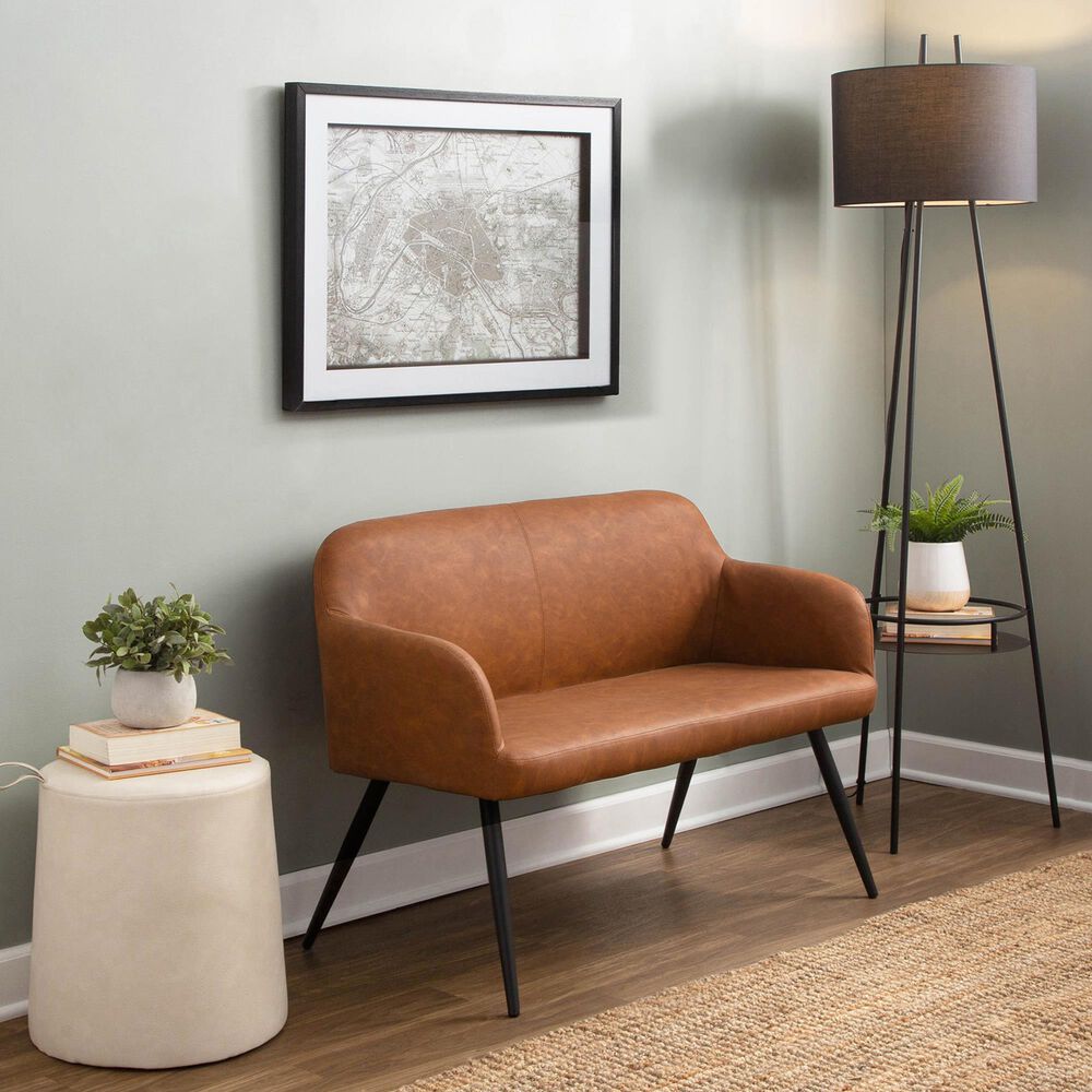 Lumisource Daniella Bench in Camel/Black, , large