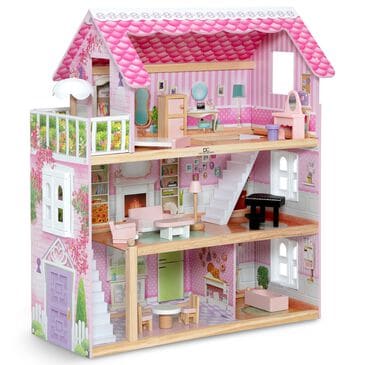 Delta Children Little Gem Dollhouse with 3-Story and 4 Rooms in Multicolor, , large