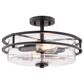 Vaxcel Grace 2-Light Semi Flush Mount in Matte Black, , large