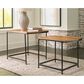 Ashley Drezmoore Nesting End Tables in Light Brown and Black  (Set of 2), , large
