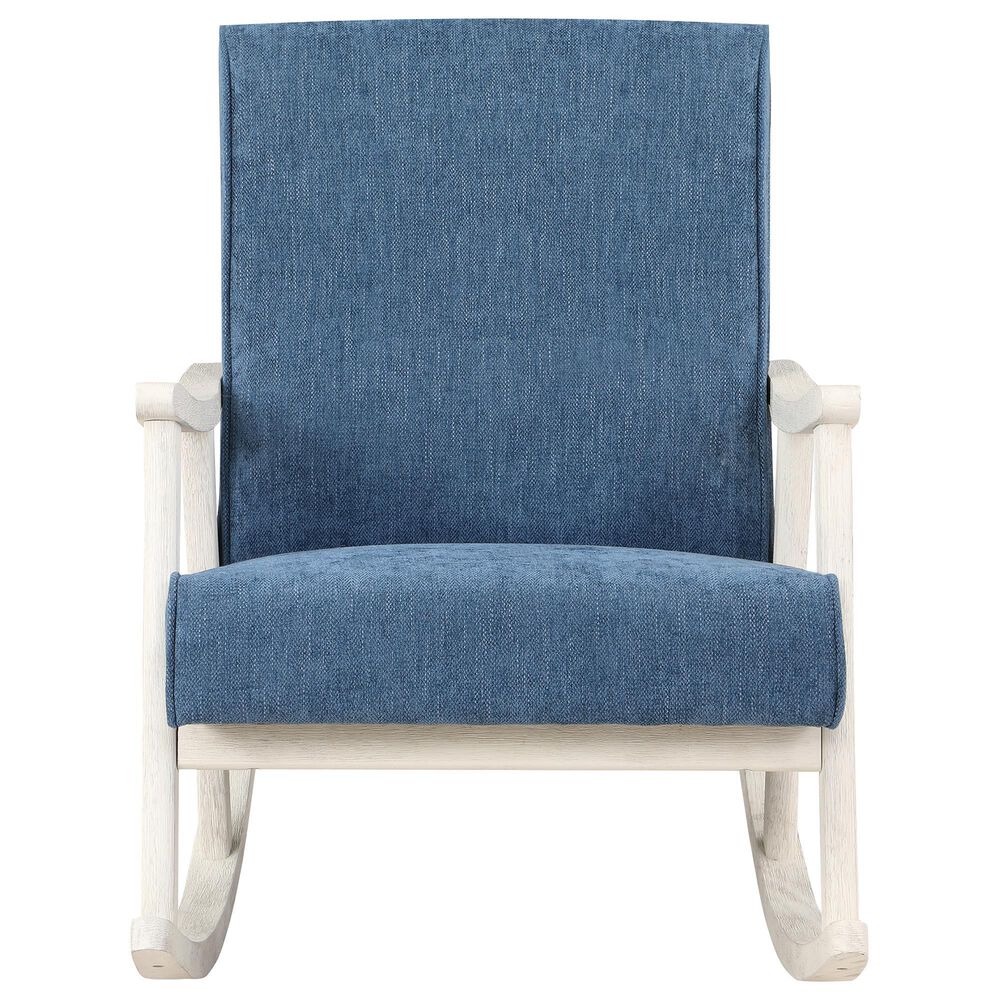 OSP Home Gainborough Rocker with Antique White Frame in Navy, , large