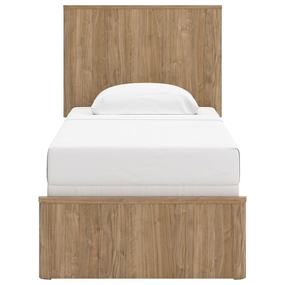 Ashley Gramburg 4 Piece Twin Panel Bedroom Set in Warm Brown, , large