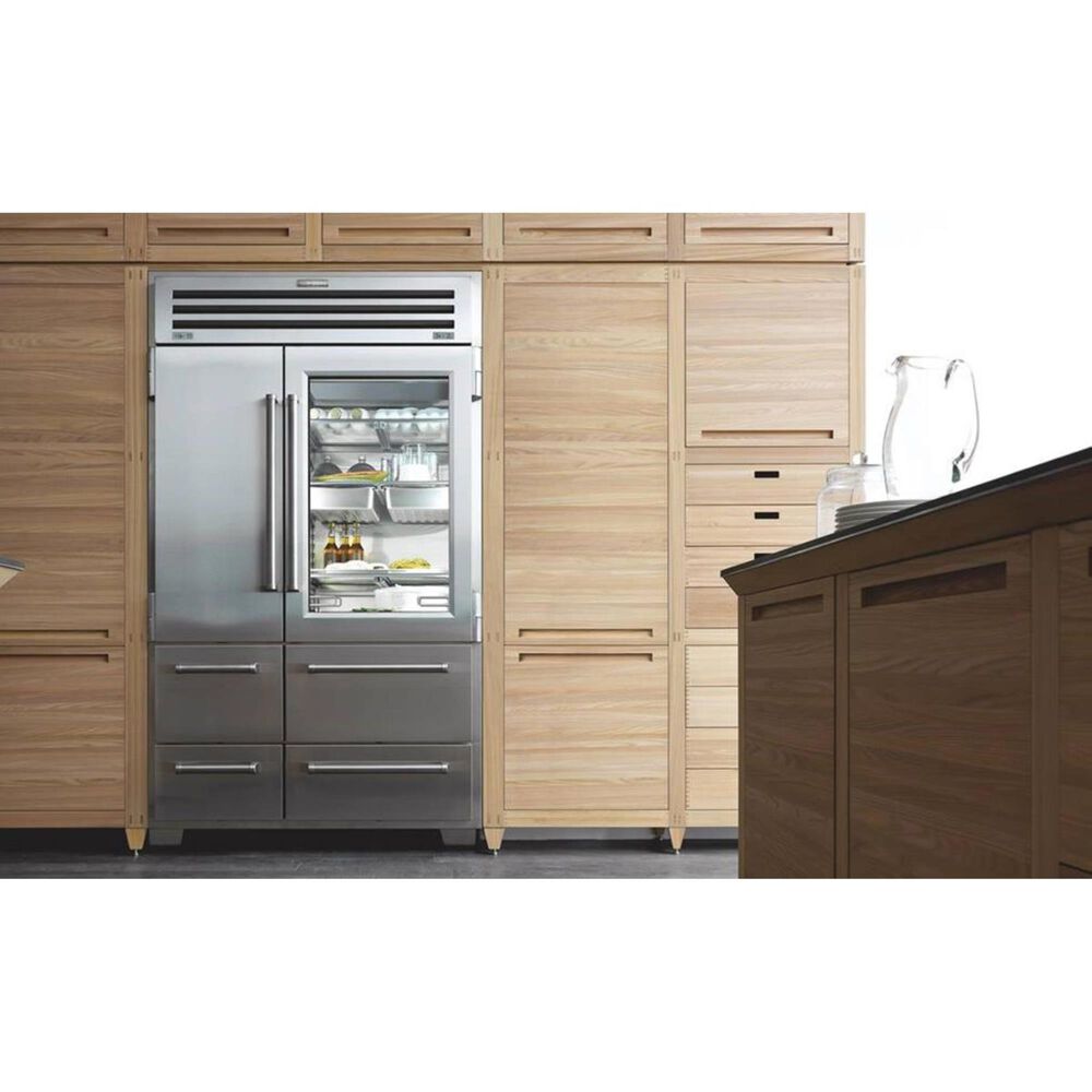 Sub Zero 48&quot; Pro Refrigerator and Freezer with Glass Door in Stainless Steel, , large