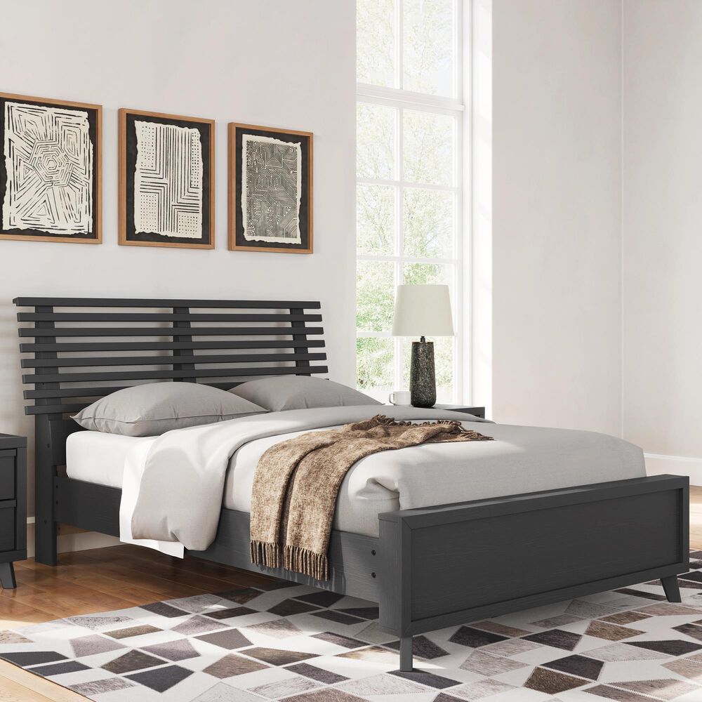 Ashley Danziar Full Slat Panel Bed in Black, , large