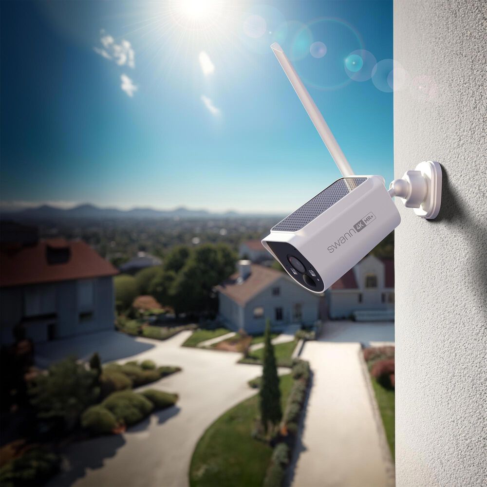 Swann MaxRanger4K Solar 2 Camera Security System in White, , large