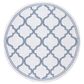 Safavieh Bermuda 6"7" Round Ivory and Charcoal Indoor/Outdoor Area Performance Rug, , large