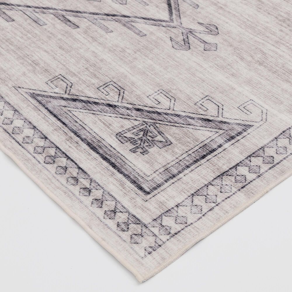 Central Oriental Rugease Aminah 5&#39; x 7&#39; Light Gray Area Rug, , large
