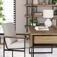 Ashley Montia 2-Piece Desk and Bookcase Set in Light Brown and Gunmetal Gray, , large