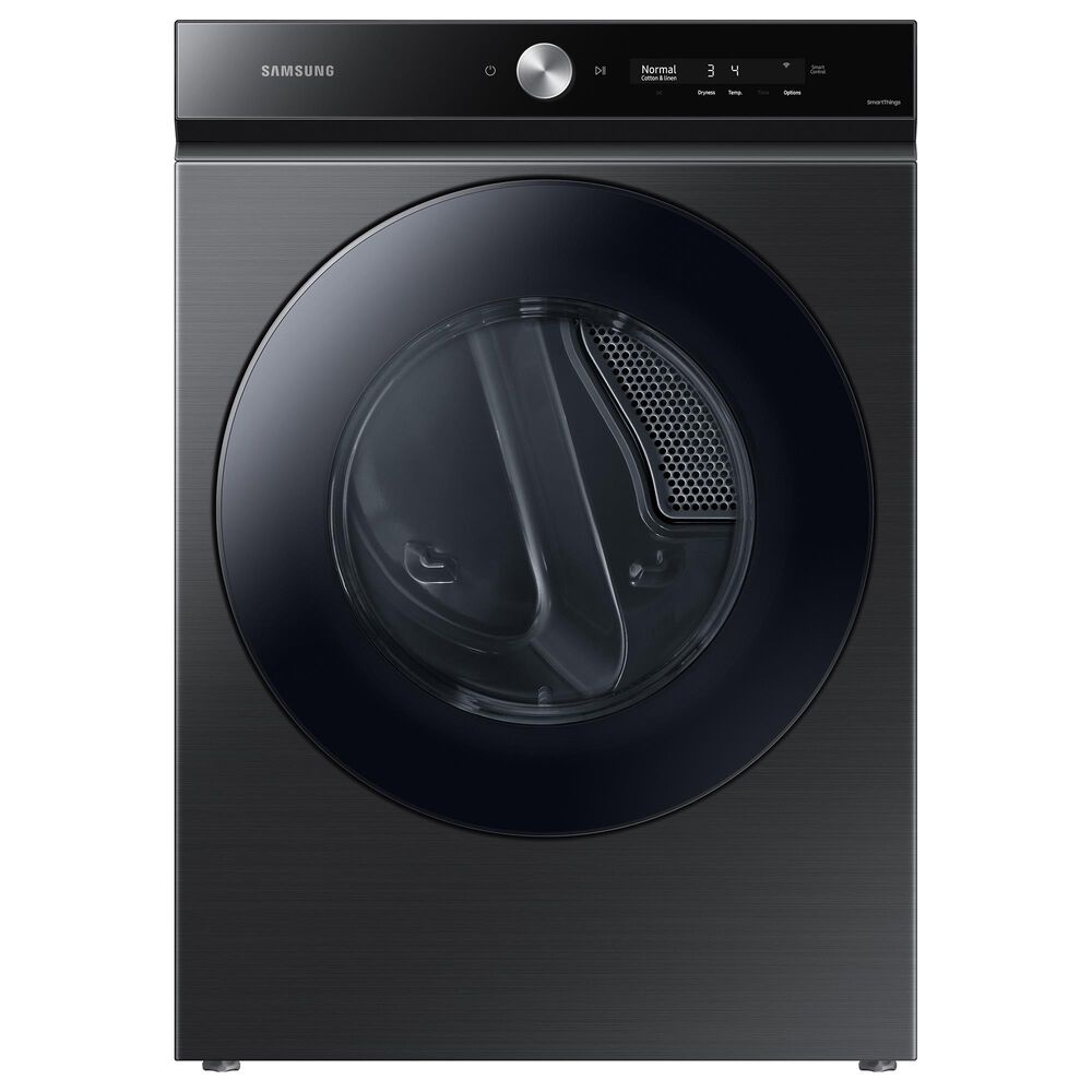 Samsung Bespoke 5.3 Cu. Ft. Front Load Washer and 7.6 Cu. Ft. Electric Dryer Laundry Pair with Stacking Kit in Brushed Black, , large
