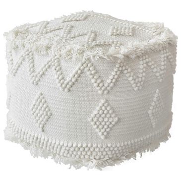 Uttermost Uriah Pouf in Soft Ivory, , large