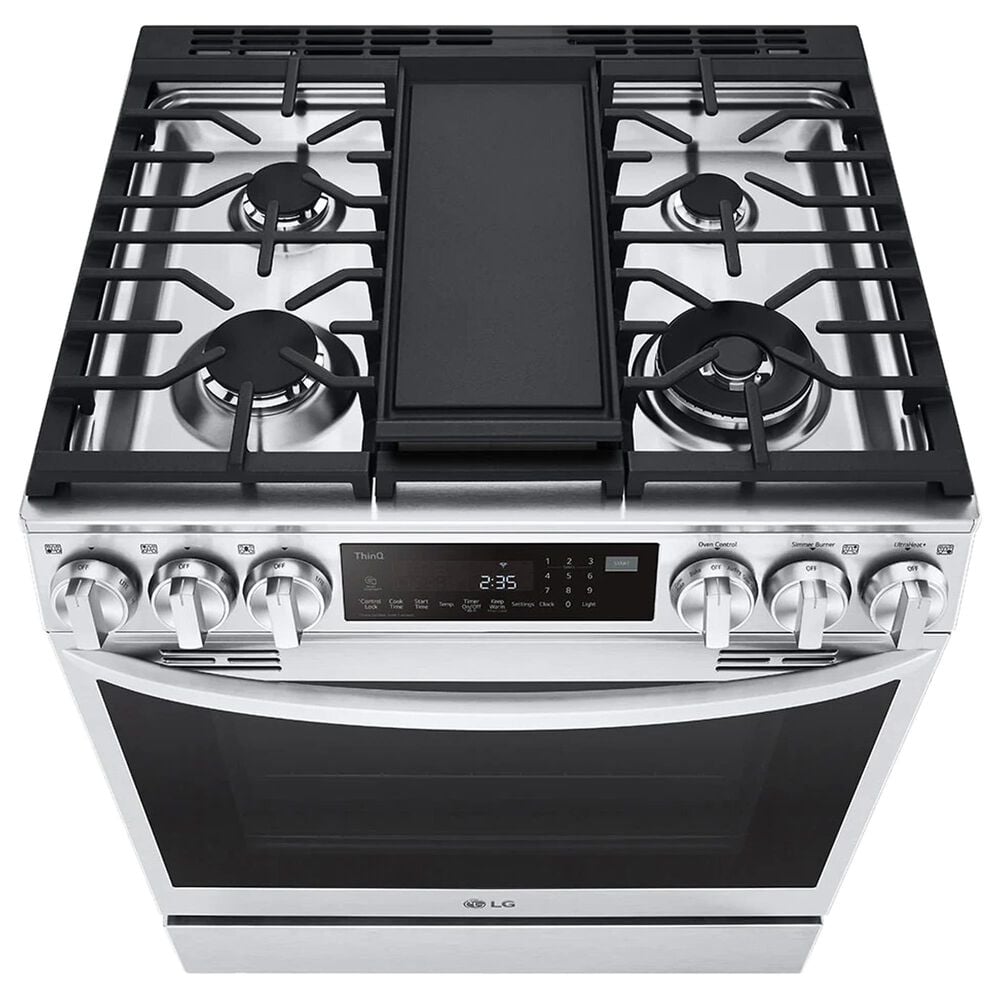 LG 6.3 Cu. Ft. Convection InstaView Dual Fuel Slide-In Range in Print Proof Stainless Steel, , large