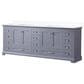 Lexora Home Dukes 84" Double Bathroom Vanity in Dark grey with 2 cm White Quartz Top and Rectangular Sinks, , large
