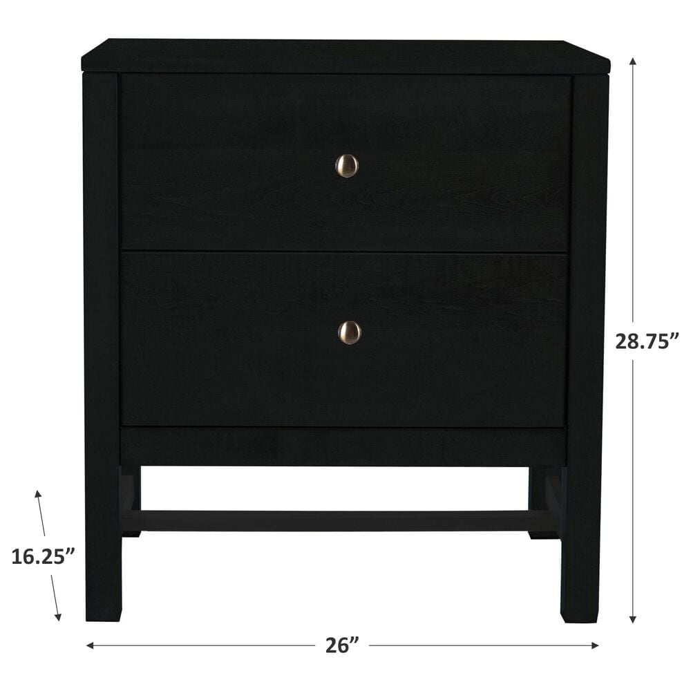 Fleming Furniture Co. Rochester 2 Drawer Nightstand in Onyx, , large