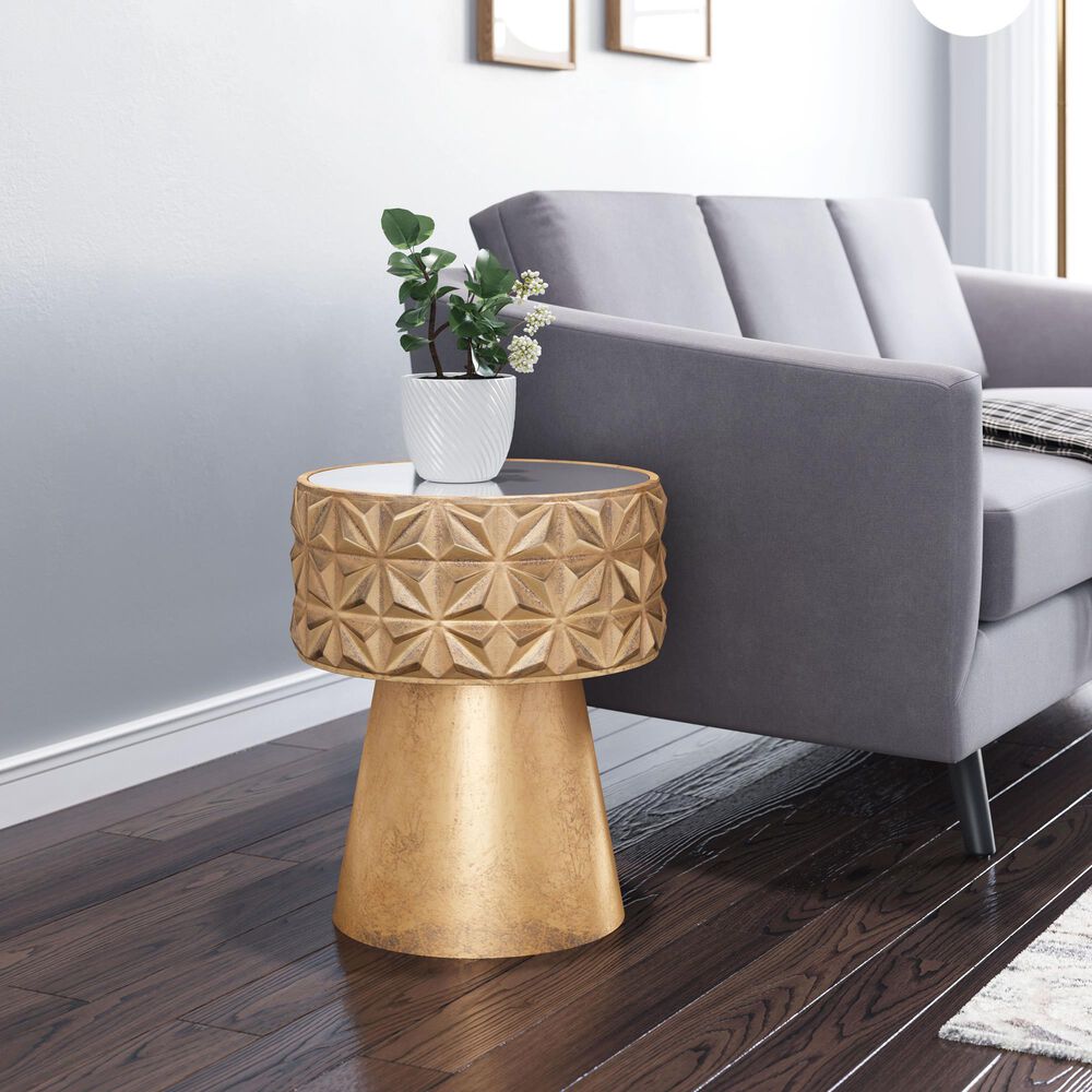 Zuo Modern Aztec Side Table in Bronze, , large
