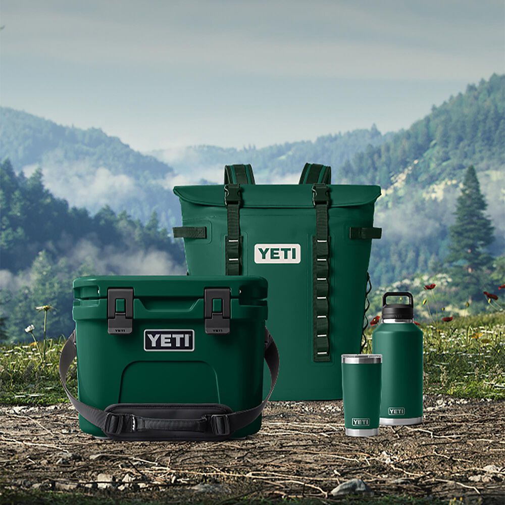YETI Hopper M20 Backpack Soft Cooler in Black Forest Green, , large