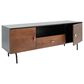 Safavieh Genevieve 54" Media Stand in Black and Walnut, , large