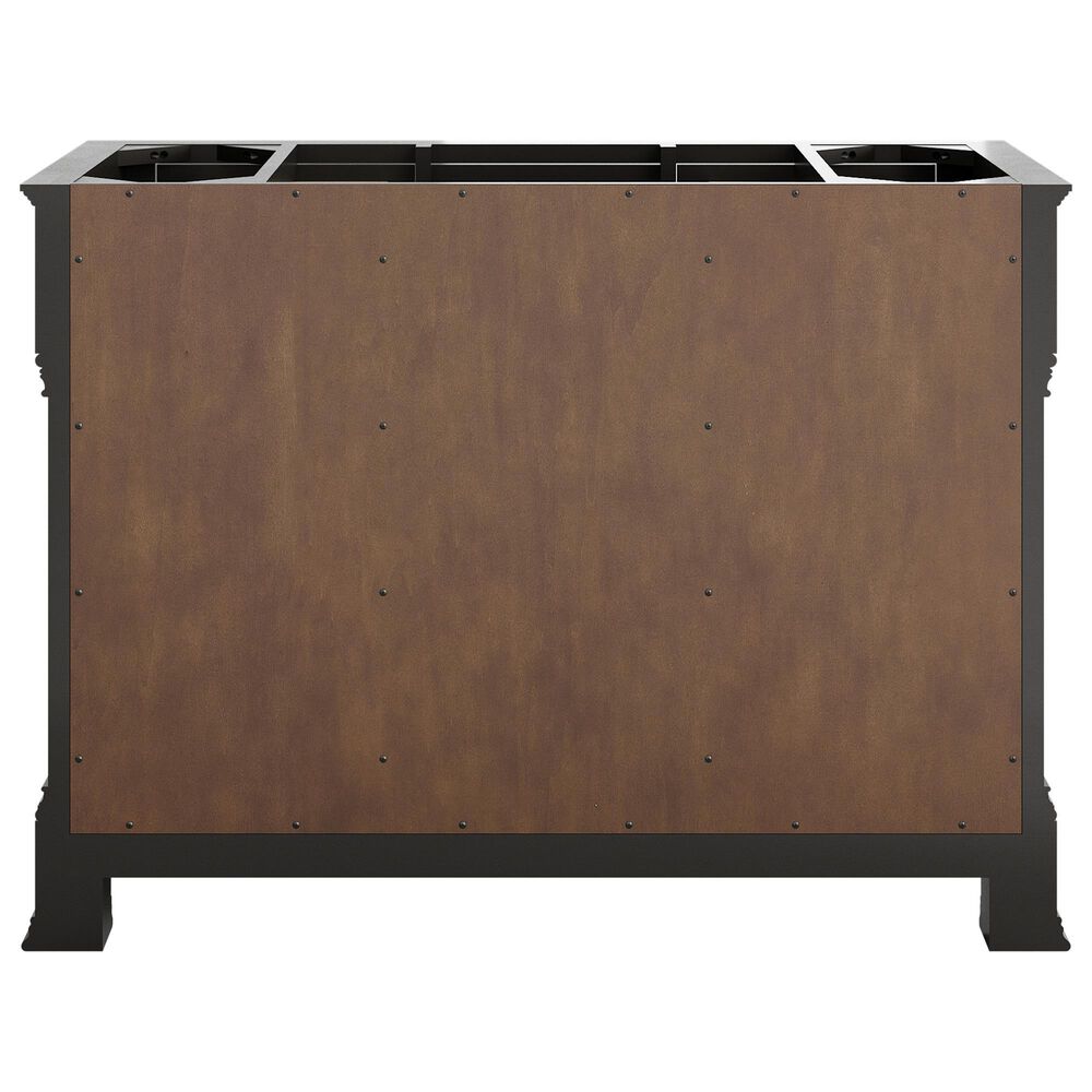 James Martin Vanities Brookfield 48" Single Bathroom Vanity in Black Onyx with 3 cm White Zeus Quartz Top and Rectangular Sink, , large