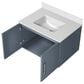 Lexora Home Geneva 30" Single Bathroom Vanity in Dark Grey with 2 cm White Quartz Top and Rectangular Sink, , large