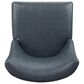 Linon Home Decor Adler Side Chair with Navy Faux Leather Cushion in Natural, , large